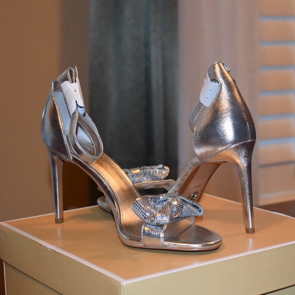 Michael Kors Paris Metallic Heel Sandals - Picture 5 of 6